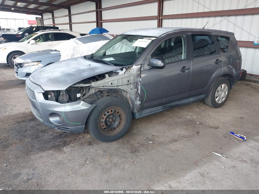 Vin: ja4as2aw5az001147, lot: 46663837, mitsubishi outlander es 20102