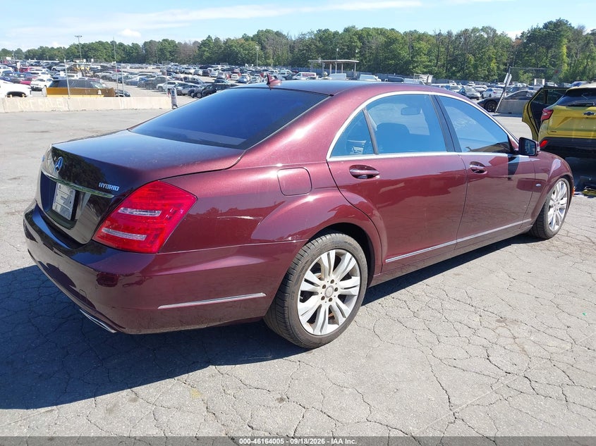 Vin: wddng9fb0aa303490, lot: 46663847, mercedes-benz s 400 hybrid 20104