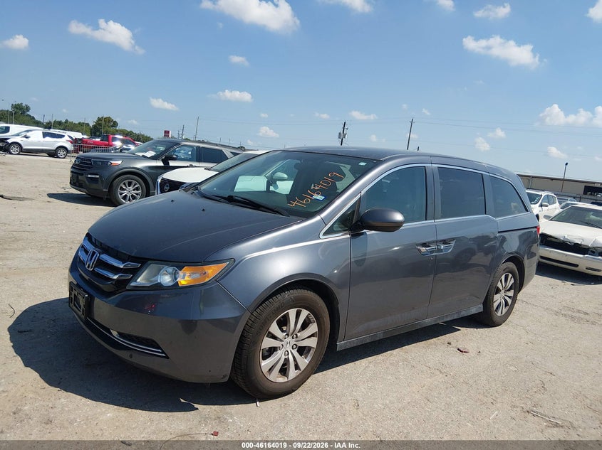 Vin: 5fnrl5h39gb108333, lot: 46663861, honda odyssey se 20162