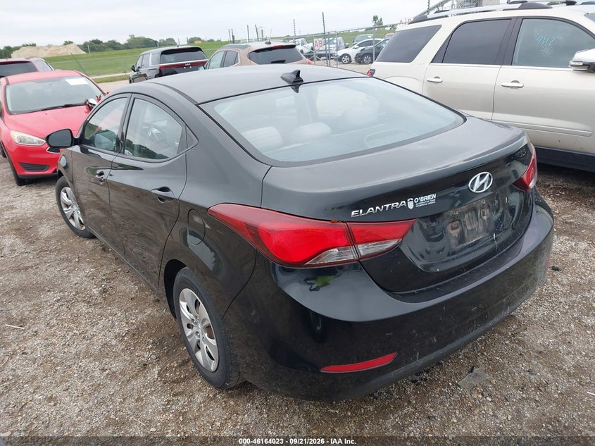 Vin: kmhdh4ae2gu606135, lot: 46663865, hyundai elantra se 20163