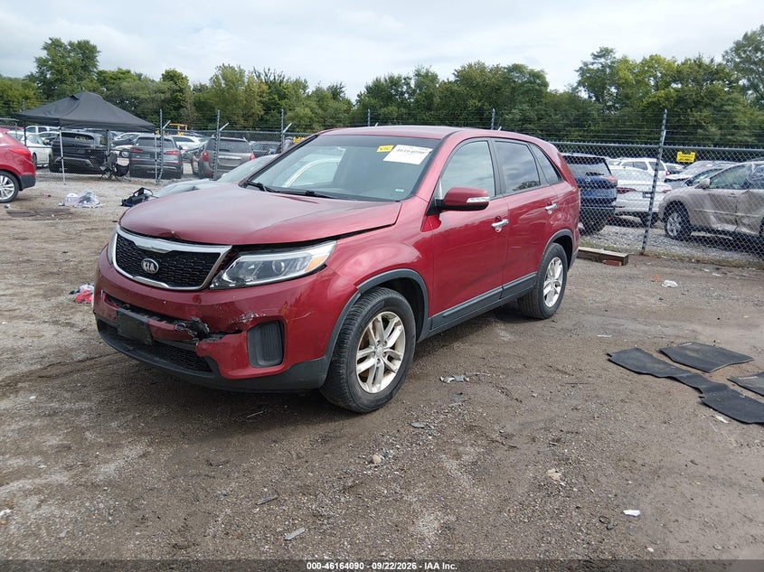 Vin: 5xykt3a64fg587732, lot: 46663932, kia sorento lx 20152