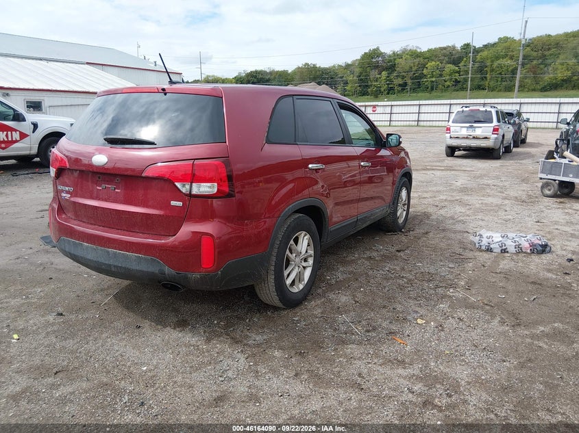 Vin: 5xykt3a64fg587732, lot: 46663932, kia sorento lx 20154