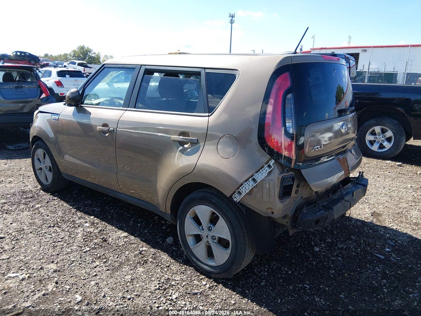 Vin: kndjn2a25g7301687, lot: 46663940, kia soul 20163