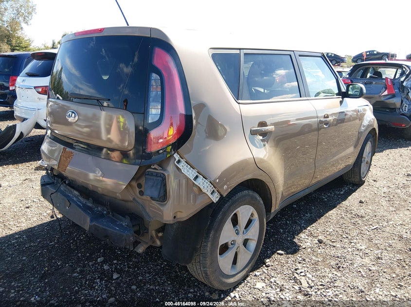 Vin: kndjn2a25g7301687, lot: 46663940, kia soul 20164