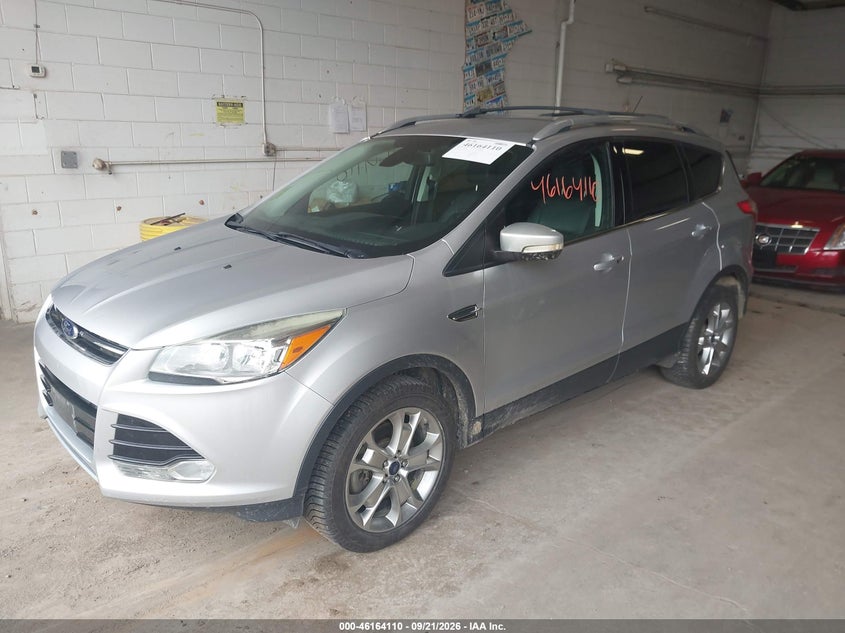 Vin: 1fmcu9j94eue12856, lot: 46663952, ford escape titanium 20142