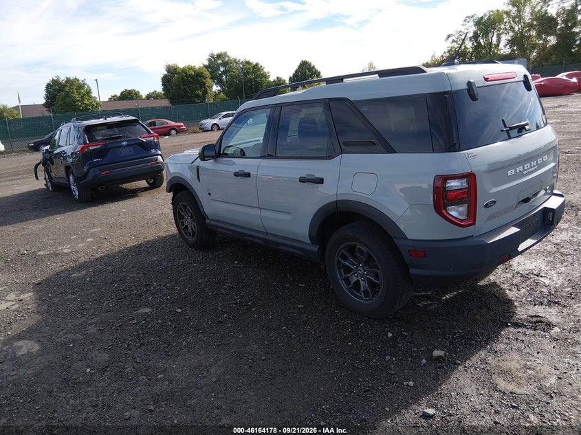 Vin: 3fmcr9b67mrb37785, lot: 46664020, ford bronco sport big bend 20213