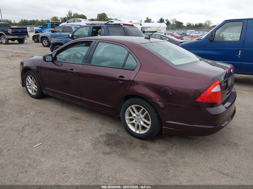 Vin: 3fahp0ga4cr449821, lot: 46664032, ford fusion s 20123