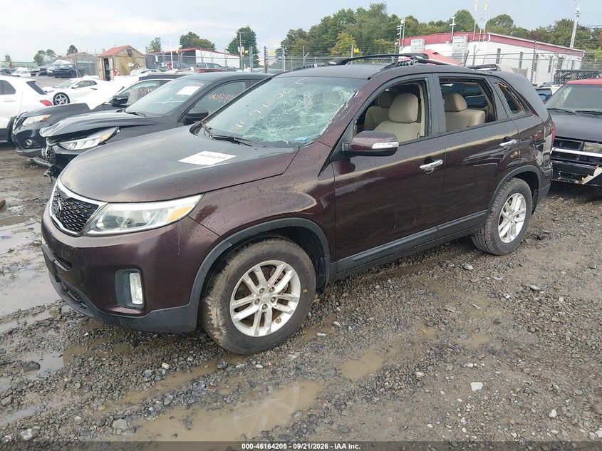 Vin: 5xykt4a60fg632087, lot: 46664047, kia sorento lx 20152
