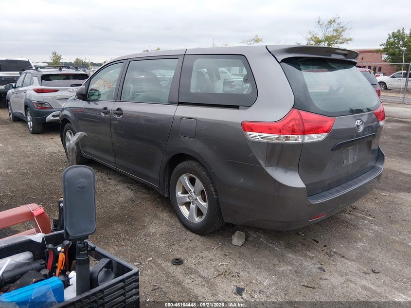 Vin: 5tdzk3dc3es524769, lot: 46664290, toyota sienna l v6 7 passenger 20143