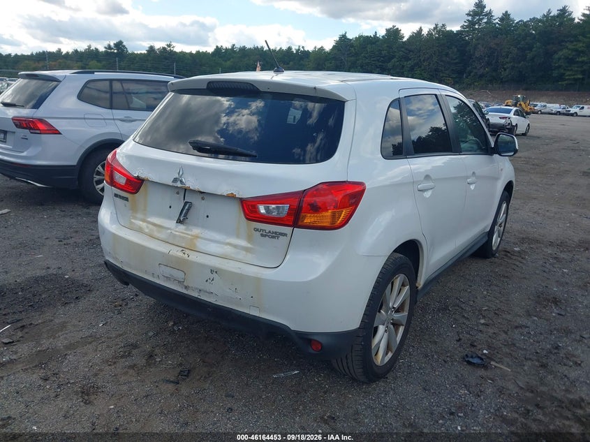 Vin: 4a4ap3au8de014359, lot: 46664295, mitsubishi outlander sport es 20134