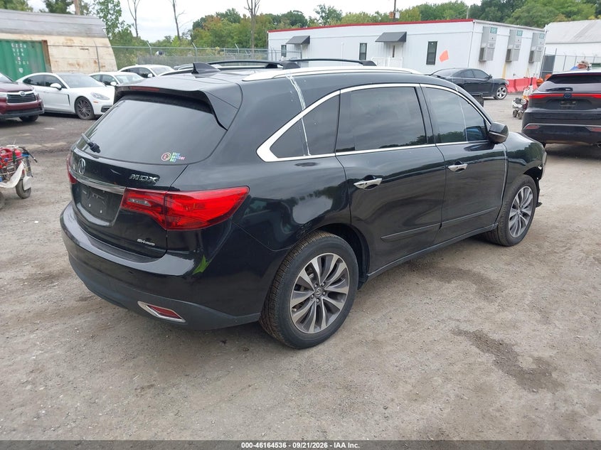 Vin: 5fryd4h41gb028096, lot: 46664378, acura mdx technology   acurawatch plus packages/technology package 20164
