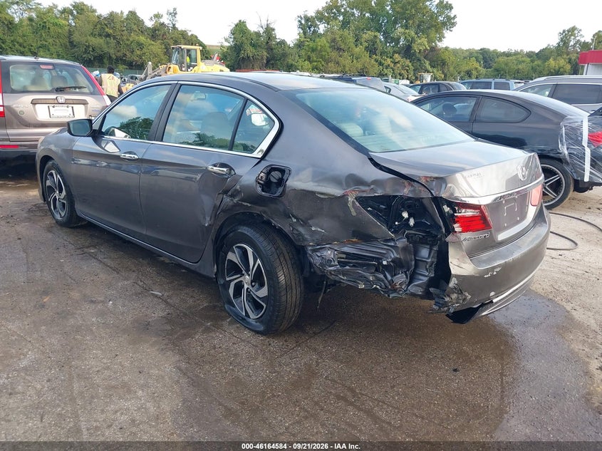 Vin: 1hgcr2f39ga055147, lot: 46664426, honda accord lx 20163