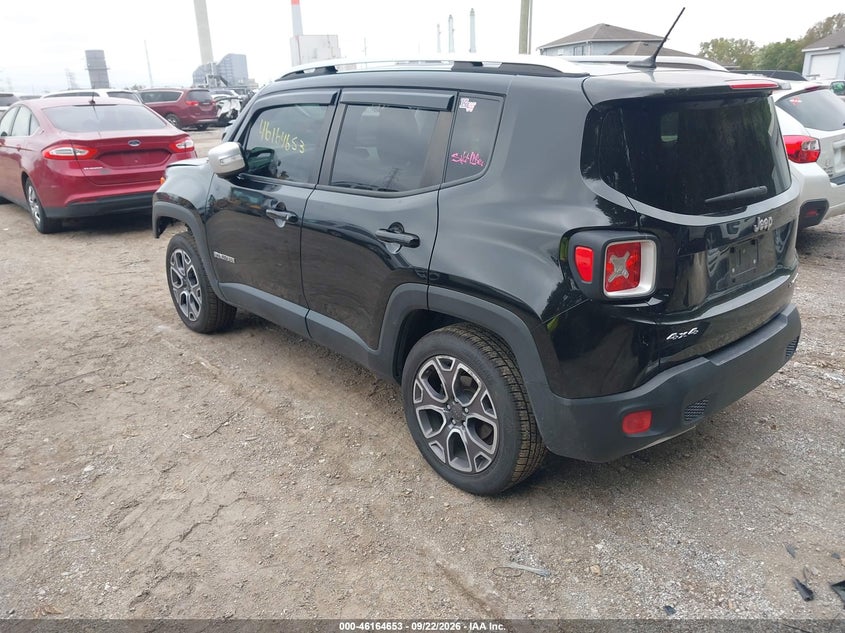 Vin: zaccjbdbxhpe58880, lot: 46664494, jeep renegade limited 4x4 20173