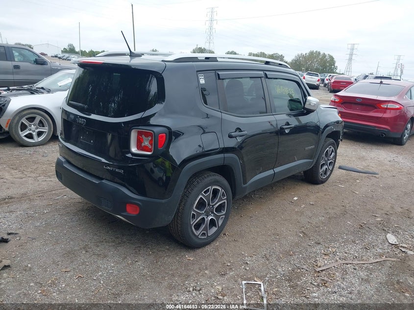 Vin: zaccjbdbxhpe58880, lot: 46664494, jeep renegade limited 4x4 20174