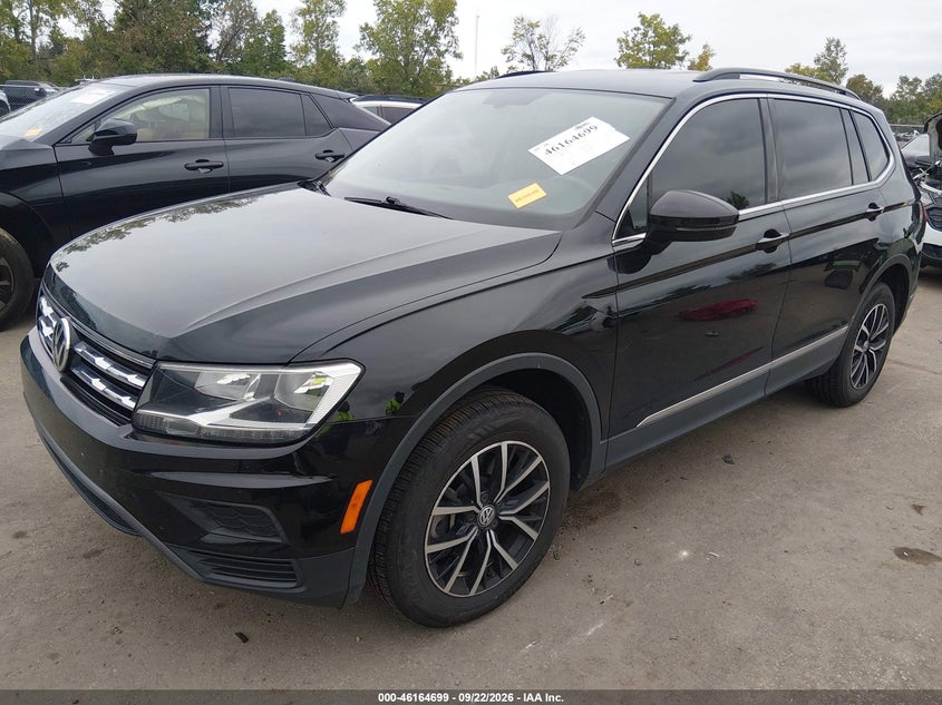 Vin: 3vv2b7ax6mm123393, lot: 46664542, volkswagen tiguan 2.0t se r-line black/se/sel 20212