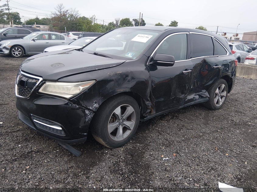 Vin: 5fryd4h2xfb004697, lot: 46664548, acura mdx 20152