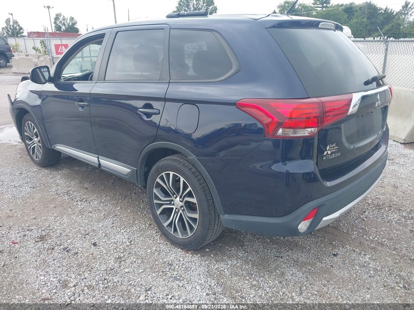 Vin: ja4az3a34gz005335, lot: 46664723, mitsubishi outlander es/se/sel 20163