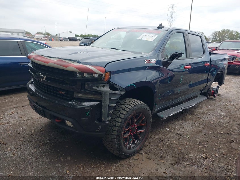 Vin: 1gcpyfel3lz199302, lot: 46664745, chevrolet silverado 1500 4wd  short bed lt trail boss 20202