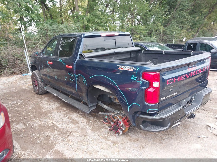 Vin: 1gcpyfel3lz199302, lot: 46664745, chevrolet silverado 1500 4wd  short bed lt trail boss 20203