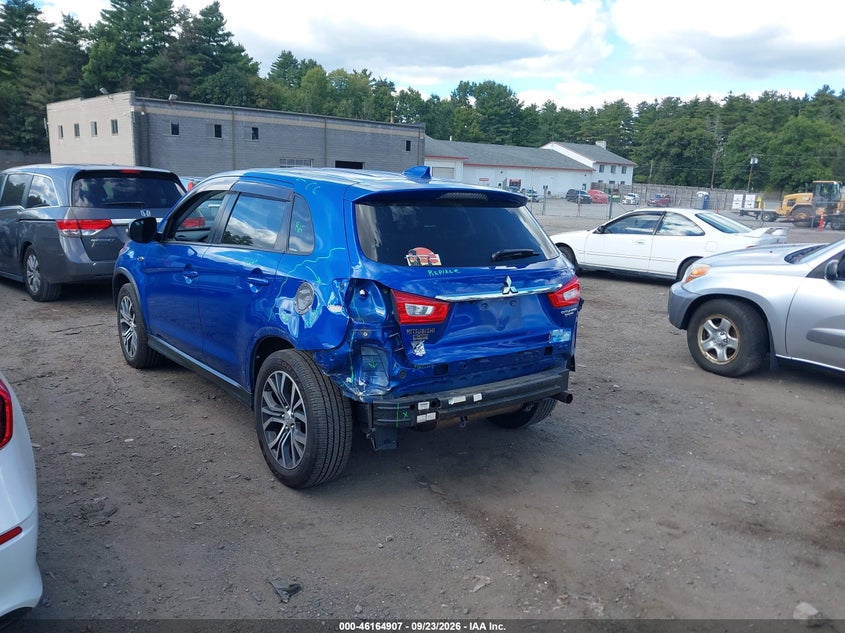 Vin: ja4ar3au0ju015650, lot: 46664749, mitsubishi outlander sport 2.0 le 20183