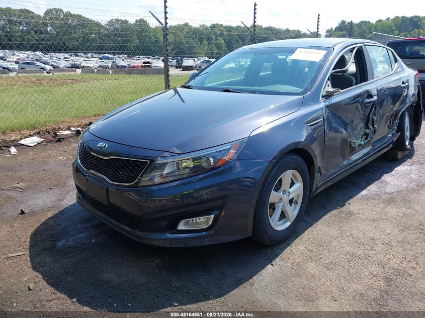 Vin: knagm4a77f5571757, lot: 46664793, kia optima lx 20152