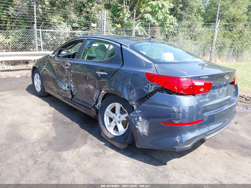 Vin: knagm4a77f5571757, lot: 46664793, kia optima lx 20153