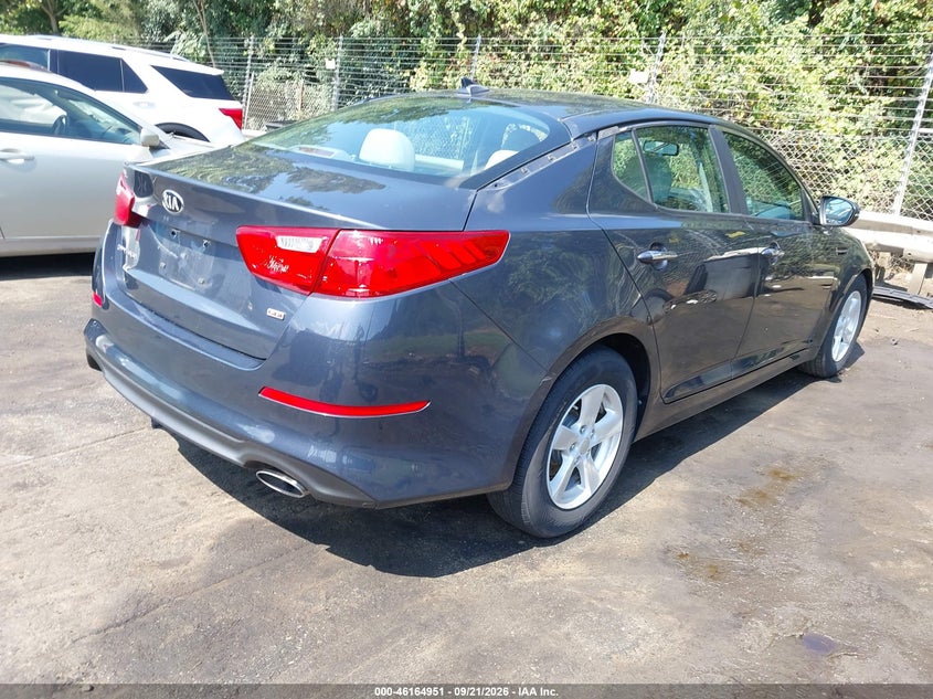 Vin: knagm4a77f5571757, lot: 46664793, kia optima lx 20154