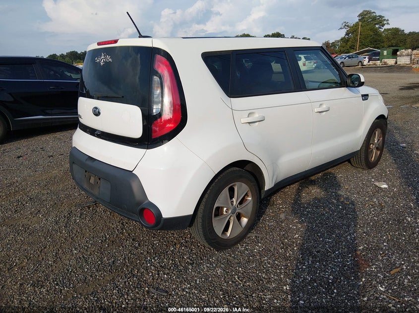 Vin: kndjn2a20f7804655, lot: 46664843, kia soul 20154