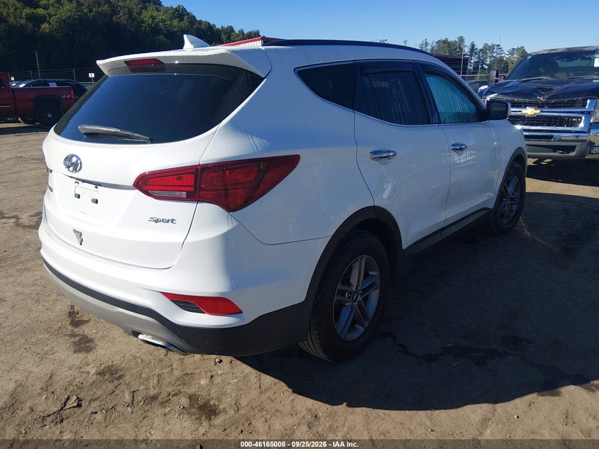 Vin: 5nmzu3lb0jh104726, lot: 46664850, hyundai santa fe sport 2.4l 20184