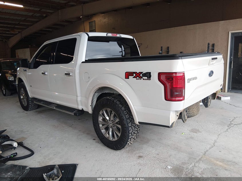 Vin: 1ftew1egxgfc05025, lot: 46664934, ford f-150 lariat 20163