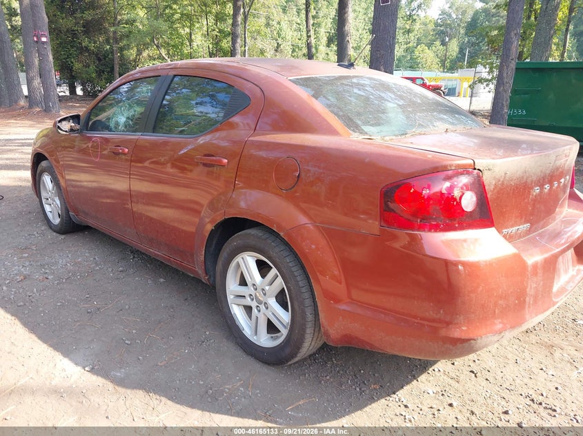 Vin: 1c3cdzcb7cn154669, lot: 46664975, dodge avenger sxt 20123