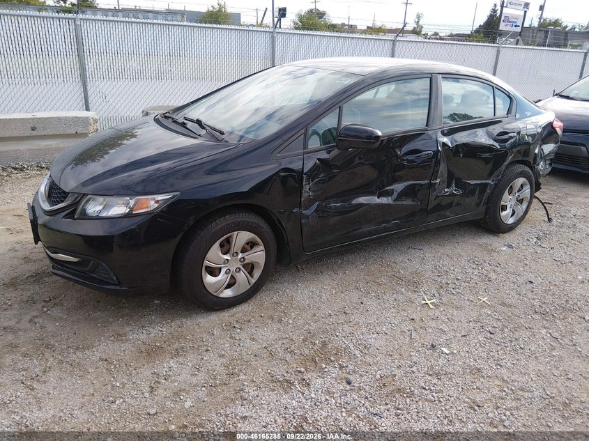 2014 Honda Civic, По колу, IAAI, VIN 19XFB2F5XEE071496 — фото 2