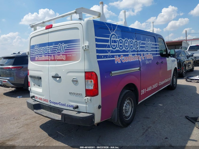 Vin: 1n6bf0km7kn806010, lot: 46665143, nissan nv cargo nv1500 s v6 20194
