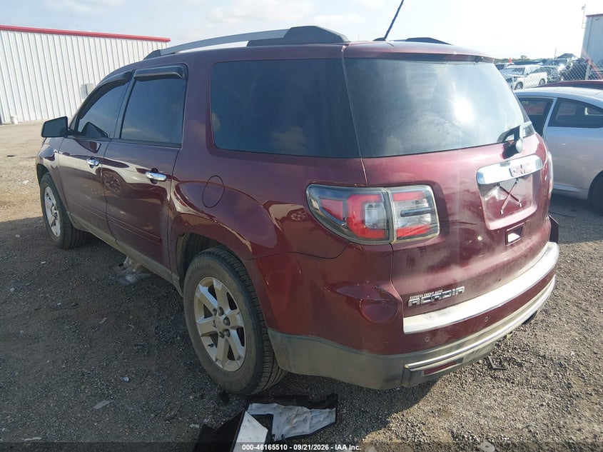 Vin: 1gkkrpkdxfj133380, lot: 46665352, gmc acadia sle-2 20153