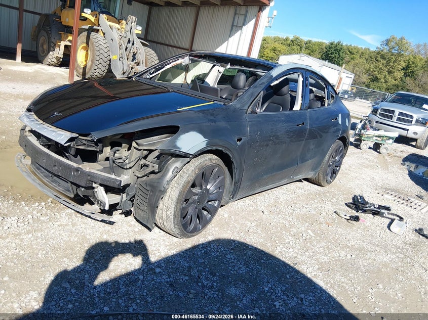 Vin: 5yjygdefxmf258276, lot: 46665376, tesla model y performance dual motor all-wheel drive 20212