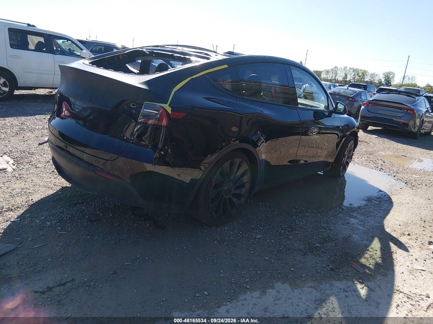 Vin: 5yjygdefxmf258276, lot: 46665376, tesla model y performance dual motor all-wheel drive 20214