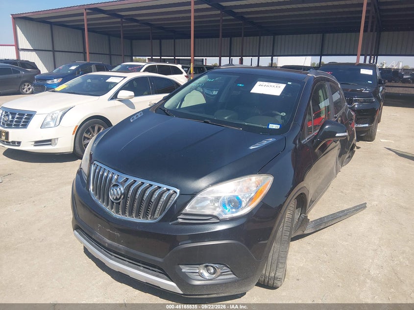 Vin: kl4cjcsb2gb671964, lot: 46665377, buick encore leather 20162