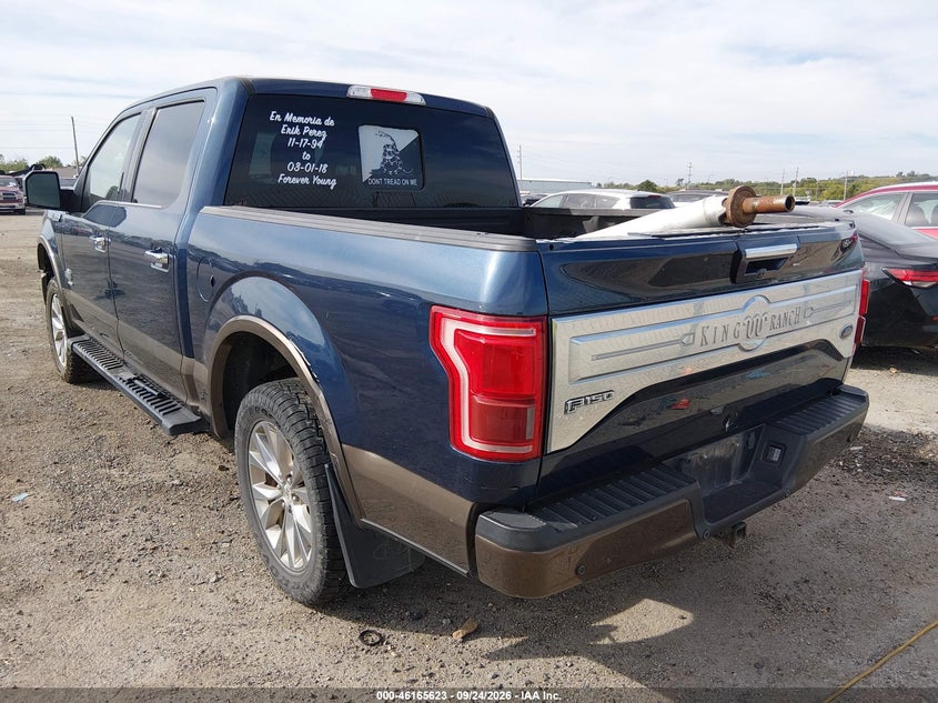 Vin: 1ftew1eg0gfc63077, lot: 46665465, ford f-150 king ranch 20163