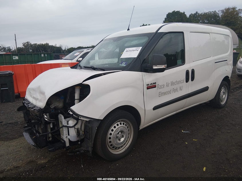 Vin: zfbhrfab2n6w48667, lot: 46665536, ram promaster city cargo van 20222