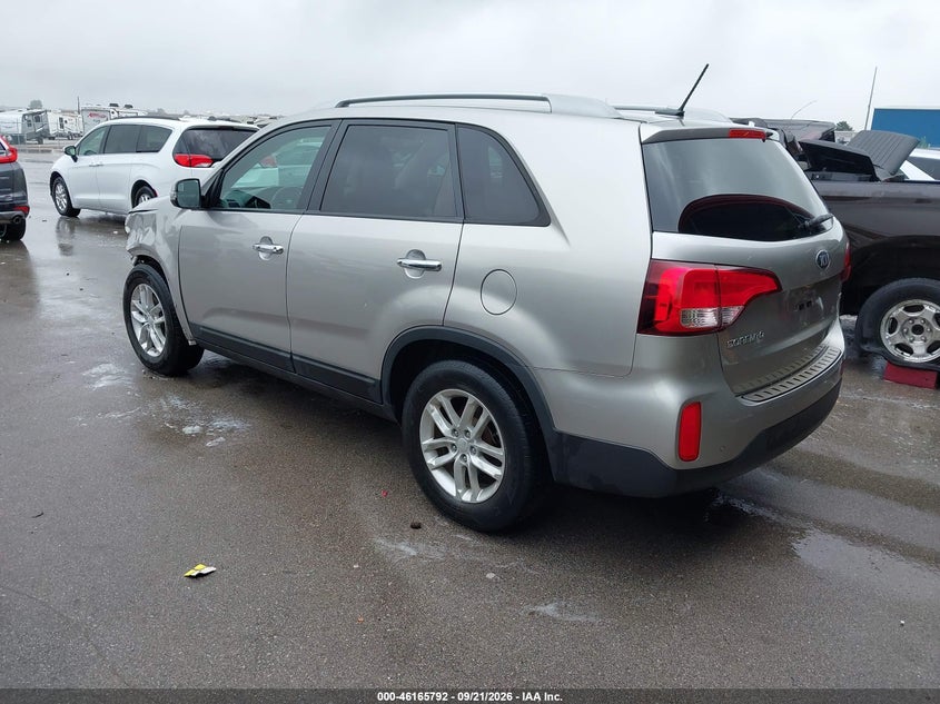 Vin: 5xykt3a62fg623711, lot: 46665634, kia sorento lx 20153