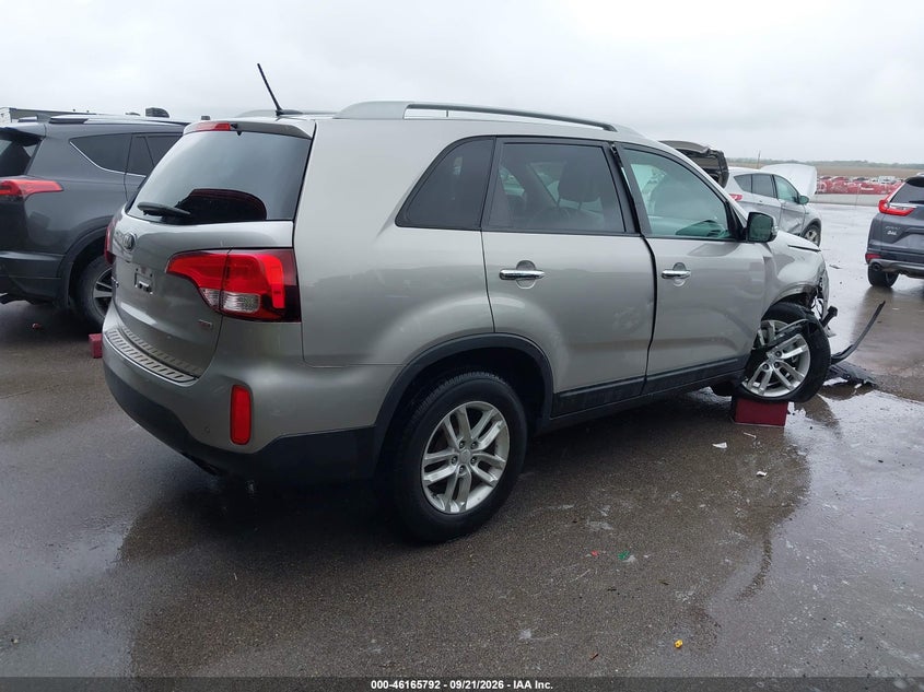 Vin: 5xykt3a62fg623711, lot: 46665634, kia sorento lx 20154