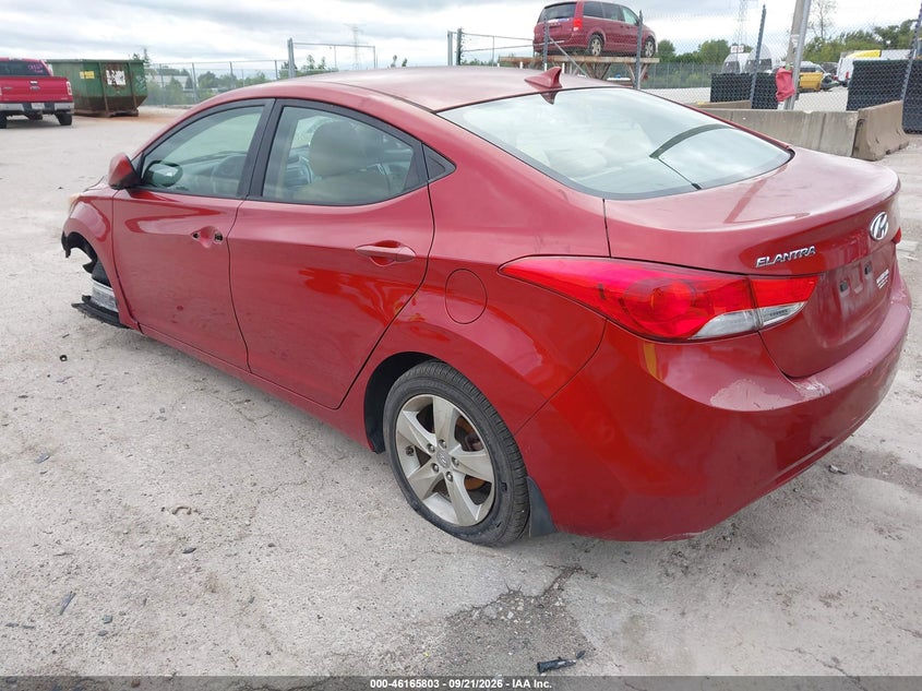 Vin: kmhdh4ae0du864603, lot: 46665645, hyundai elantra gls 20133