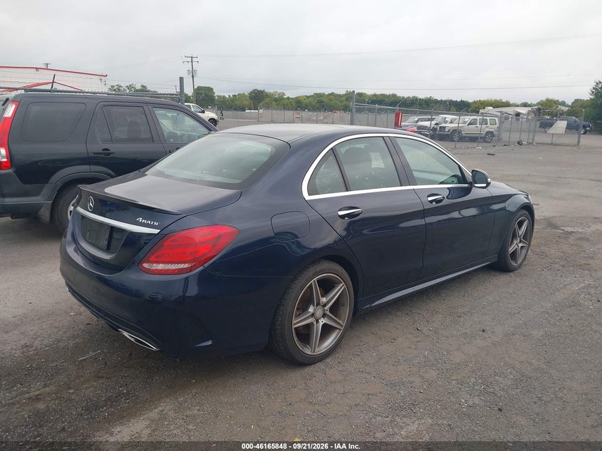 Vin: 55swf6gb4fu028363, lot: 46665690, mercedes-benz c 400 4matic 20154