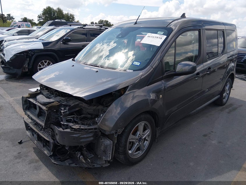 2019 Ford Transit Connect Titanium, Front End, IAAI, VIN NM0GE9G20K1421481 — photo 2