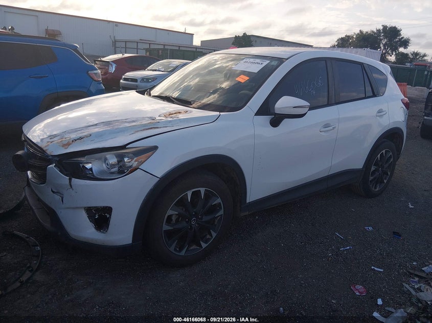 Vin: jm3ke2dy8g0803291, lot: 46665910, mazda cx-5 grand touring 20162