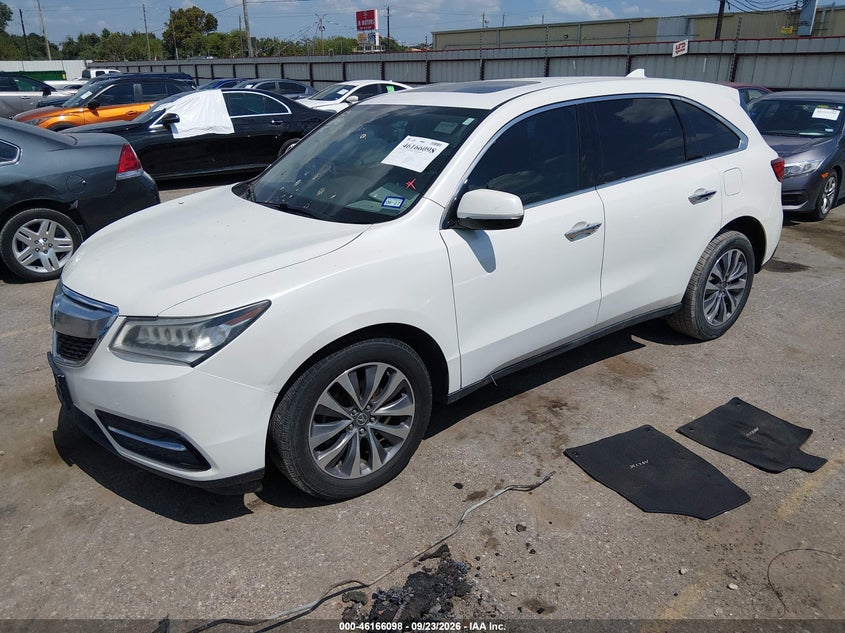 Vin: 5fryd4h68eb025193, lot: 46665940, acura mdx technology pkg w/entertainment pkg 20142