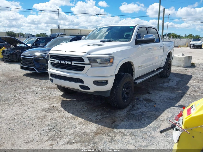 Vin: 1c6srfjt9kn777509, lot: 46666054, ram 1500 laramie  4x4 5'7 box 20192