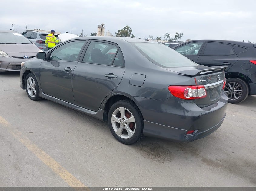 Vin: 2t1bu4ee7bc696227, lot: 46666058, toyota corolla s 20113