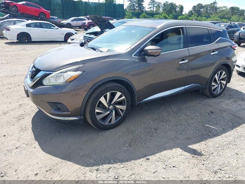 Vin: 5n1az2mh2fn205686, lot: 46666087, nissan murano platinum 20152
