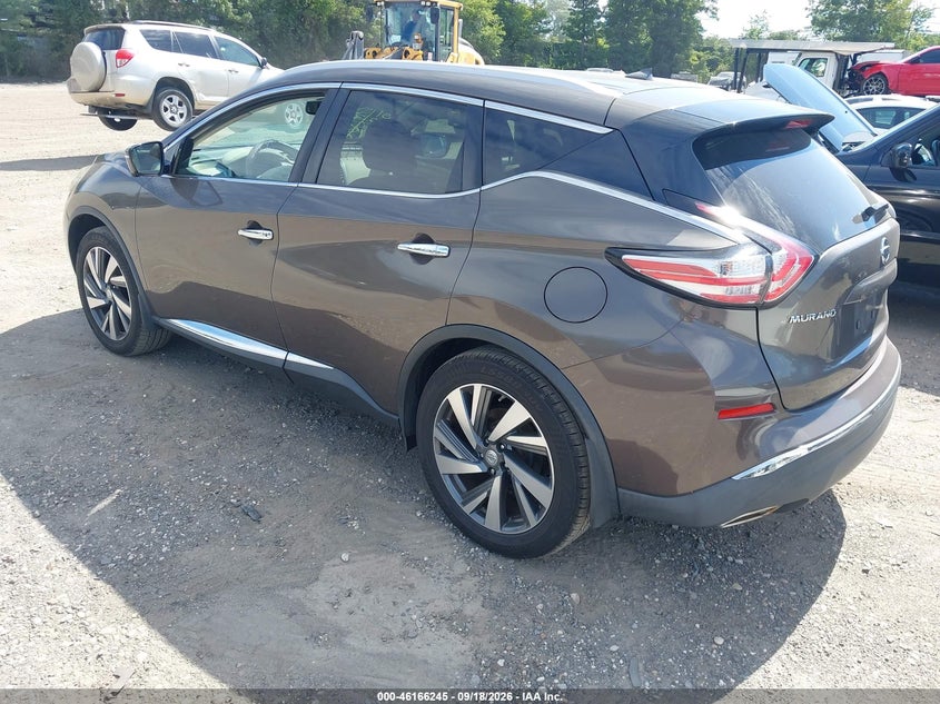 Vin: 5n1az2mh2fn205686, lot: 46666087, nissan murano platinum 20153